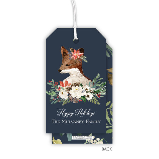 Christmas Fox Hanging Gift Tags